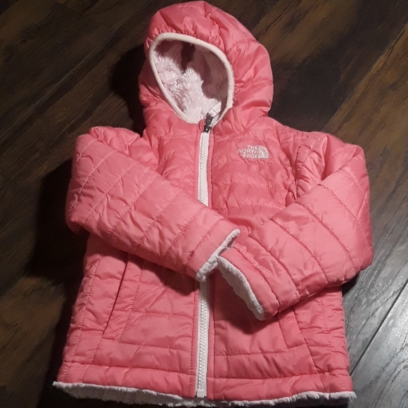 The North Face Other - No size tag North Face pink fuffy coat toddler